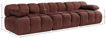 Meridian Furniture - Orin Rose Velvet Performance Fabric Upholstered 3 pc. Sofa - 671Rose-S3B - GreatFurnitureDeal