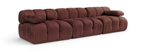 Meridian Furniture - Orin Rose Velvet Performance Fabric Upholstered 3 pc. Sofa - 671Rose-S3B - GreatFurnitureDeal