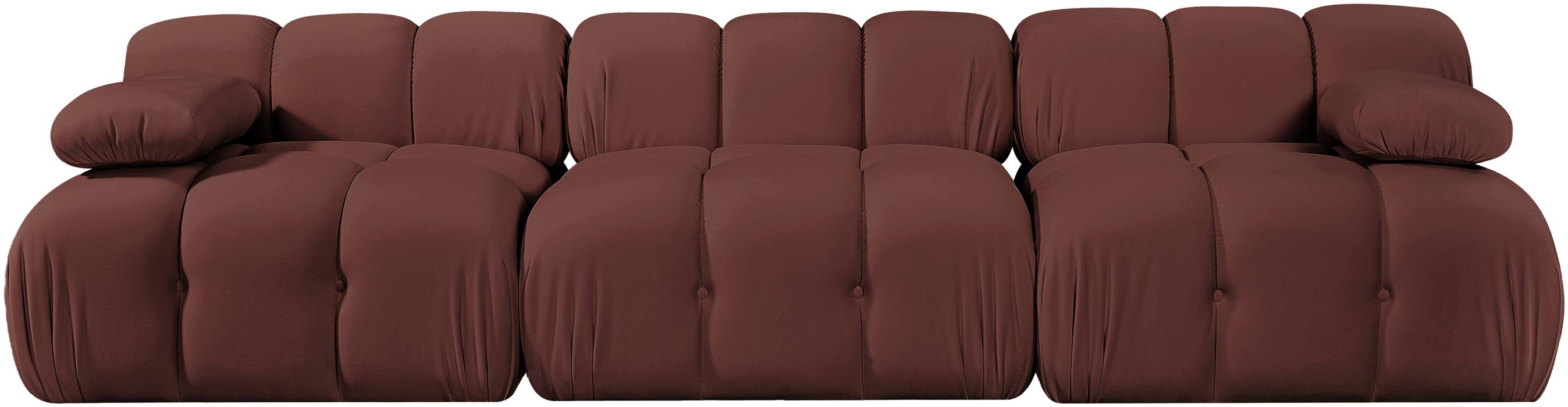 Meridian Furniture - Orin Rose Velvet Performance Fabric Upholstered 3 pc. Sofa - 671Rose-S3B - GreatFurnitureDeal
