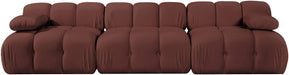 Meridian Furniture - Orin Rose Velvet Performance Fabric Upholstered 3 pc. Sofa - 671Rose-S3B - GreatFurnitureDeal