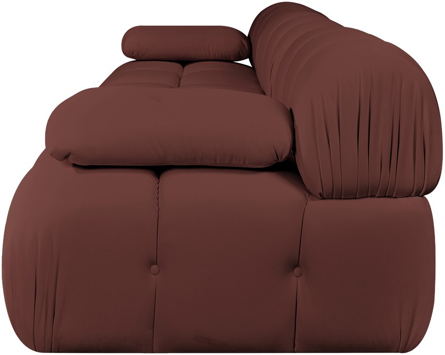 Meridian Furniture - Orin Rose Velvet Performance Fabric Upholstered 3 pc. Sofa - 671Rose-S3B - GreatFurnitureDeal