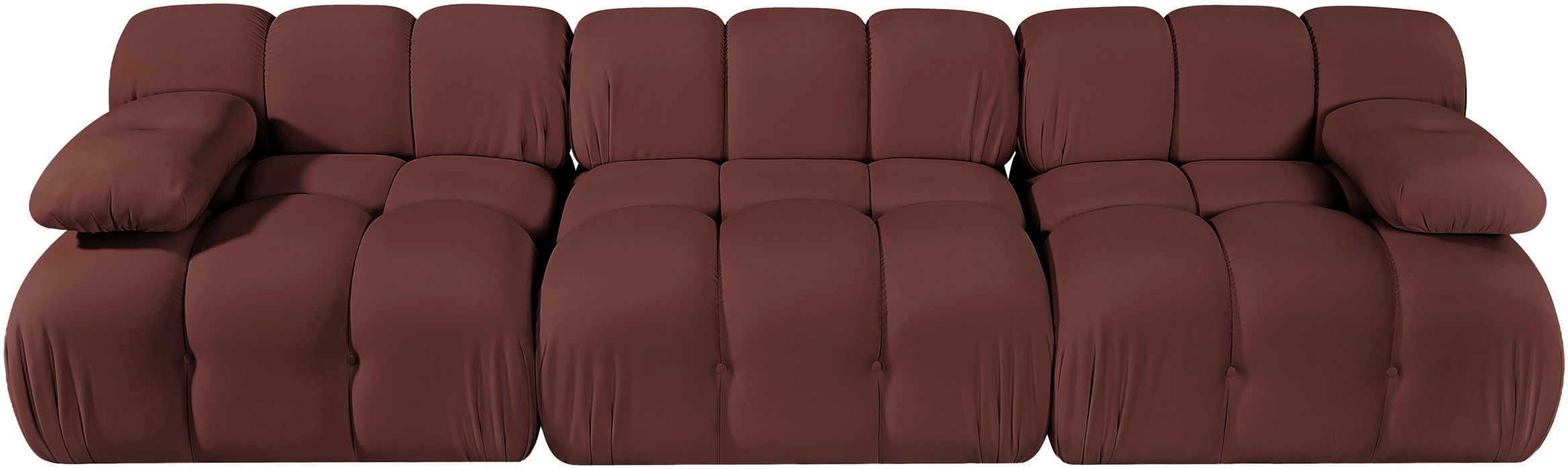 Meridian Furniture - Orin Rose Velvet Performance Fabric Upholstered 3 pc. Sofa - 671Rose-S3B - GreatFurnitureDeal