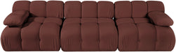 Meridian Furniture - Orin Rose Velvet Performance Fabric Upholstered 3 pc. Sofa - 671Rose-S3B - GreatFurnitureDeal
