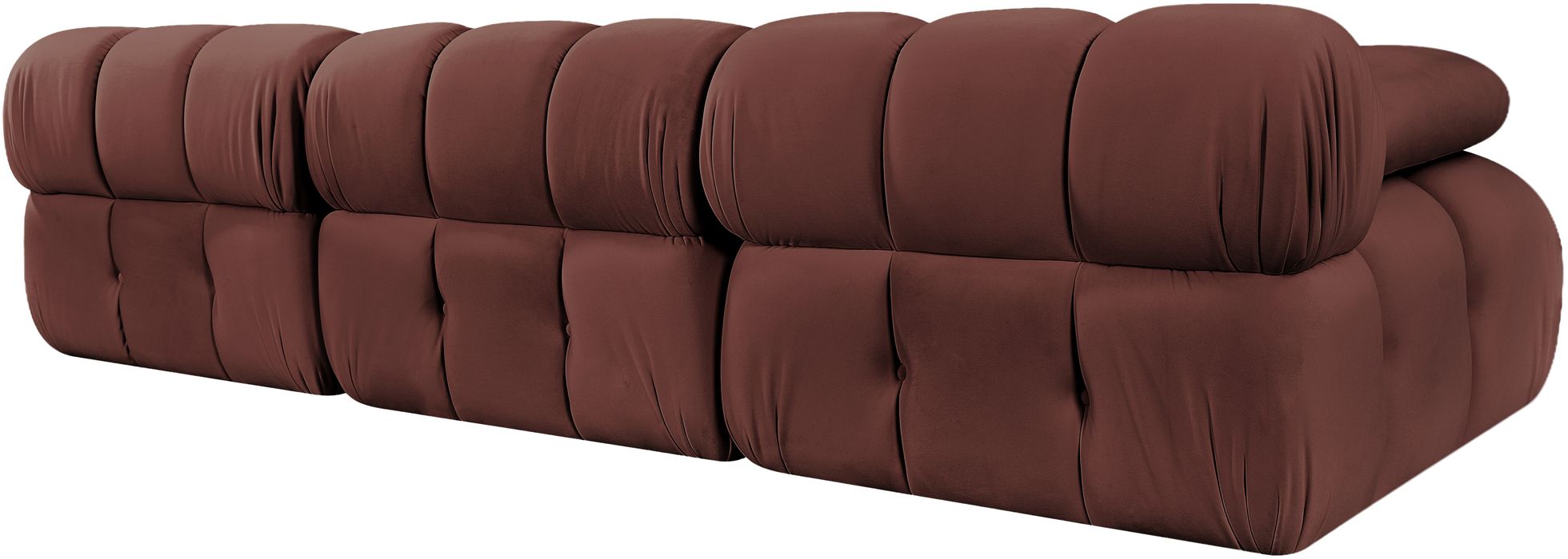Meridian Furniture - Orin Rose Velvet Performance Fabric Upholstered 3 pc. Sofa - 671Rose-S3B - GreatFurnitureDeal