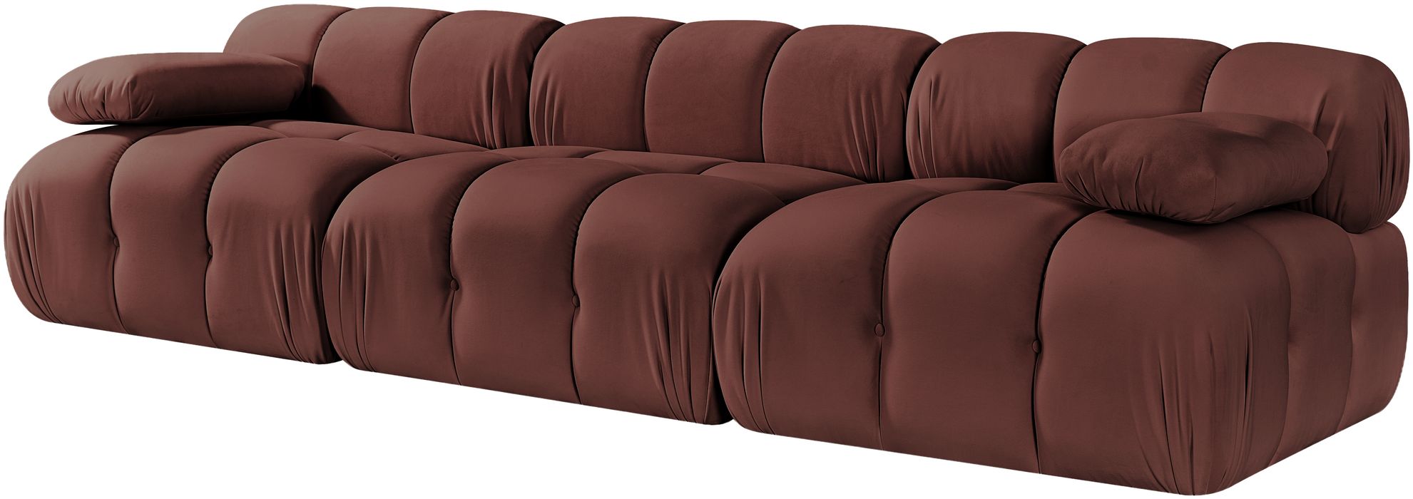 Meridian Furniture - Orin Rose Velvet Performance Fabric Upholstered 3 pc. Sofa - 671Rose-S3B - GreatFurnitureDeal