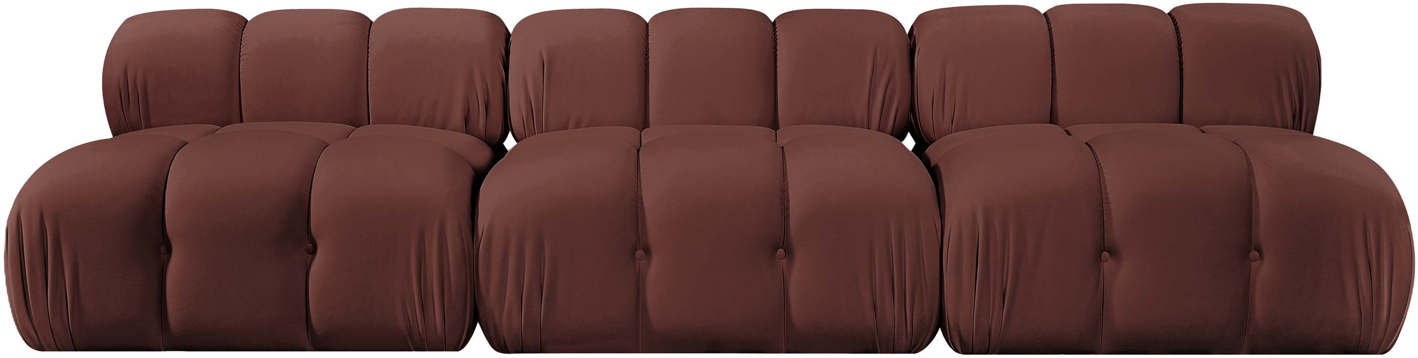 Meridian Furniture - Orin Rose Velvet Performance Fabric Upholstered 3 pc. Sofa - 671Rose-S3B - GreatFurnitureDeal