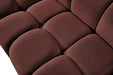 Meridian Furniture - Orin Rose Velvet Performance Fabric Upholstered 5 pc. Sectional - 671Rose-Sec5E - GreatFurnitureDeal