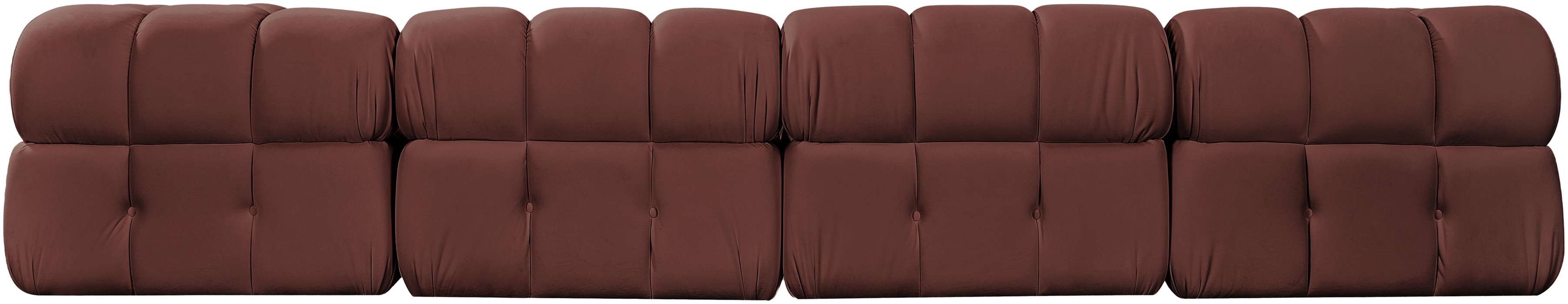 Meridian Furniture - Orin Rose Velvet Performance Fabric Upholstered 5 pc. Sectional - 671Rose-Sec5E - GreatFurnitureDeal