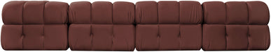 Meridian Furniture - Orin Rose Velvet Performance Fabric Upholstered 5 pc. Sectional - 671Rose-Sec5E - GreatFurnitureDeal