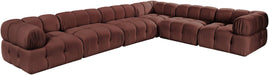Meridian Furniture - Orin Rose Velvet Performance Fabric Upholstered 6 pc. Sectional - 671Rose-Sec6A - GreatFurnitureDeal