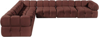 Meridian Furniture - Orin Rose Velvet Performance Fabric Upholstered 6 pc. Sectional - 671Rose-Sec6A - GreatFurnitureDeal