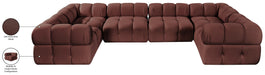 Meridian Furniture - Orin Rose Velvet Performance Fabric Upholstered 6 pc. Sectional - 671Rose-Sec6G - GreatFurnitureDeal