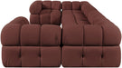 Meridian Furniture - Orin Rose Velvet Performance Fabric Upholstered 6 pc. Sectional - 671Rose-Sec6G - GreatFurnitureDeal