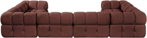 Meridian Furniture - Orin Rose Velvet Performance Fabric Upholstered 6 pc. Sectional - 671Rose-Sec6G - GreatFurnitureDeal