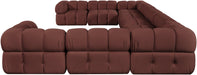 Meridian Furniture - Orin Rose Velvet Performance Fabric Upholstered 9 pc. Sectional - 671Rose-Sec9A - GreatFurnitureDeal