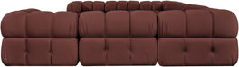 Meridian Furniture - Orin Rose Velvet Performance Fabric Upholstered 9 pc. Sectional - 671Rose-Sec9A - GreatFurnitureDeal
