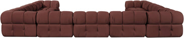 Meridian Furniture - Orin Rose Velvet Performance Fabric Upholstered 9 pc. Sectional - 671Rose-Sec9A - GreatFurnitureDeal