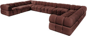 Meridian Furniture - Orin Rose Velvet Performance Fabric Upholstered 9 pc. Sectional - 671Rose-Sec9A - GreatFurnitureDeal