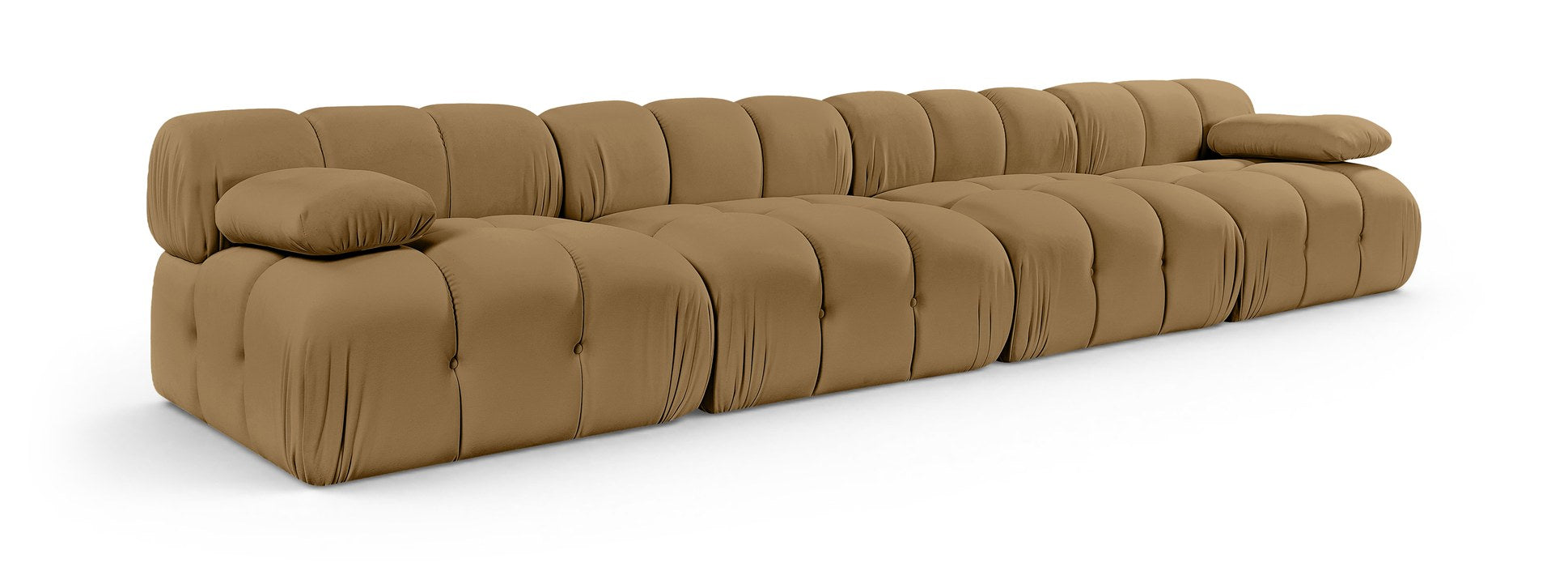 Meridian Furniture - Orin Saddle Velvet Performance Fabric Upholstered 4 pc. Sofa - 671Saddle-S4B - GreatFurnitureDeal