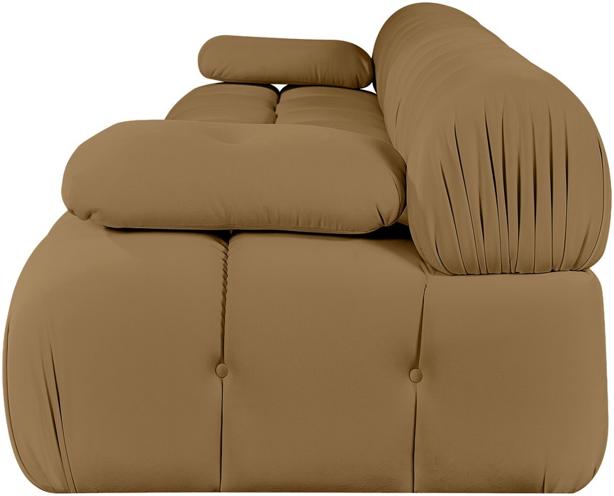 Meridian Furniture - Orin Saddle Velvet Performance Fabric Upholstered 4 pc. Sofa - 671Saddle-S4B - GreatFurnitureDeal