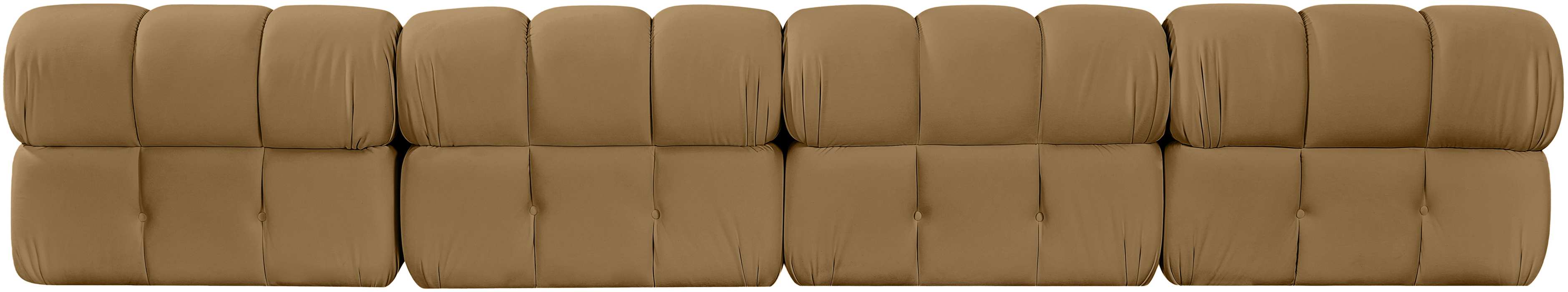 Meridian Furniture - Orin Saddle Velvet Performance Fabric Upholstered 4 pc. Sofa - 671Saddle-S4B - GreatFurnitureDeal