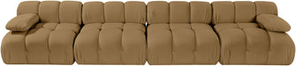 Meridian Furniture - Orin Saddle Velvet Performance Fabric Upholstered 4 pc. Sofa - 671Saddle-S4B - GreatFurnitureDeal