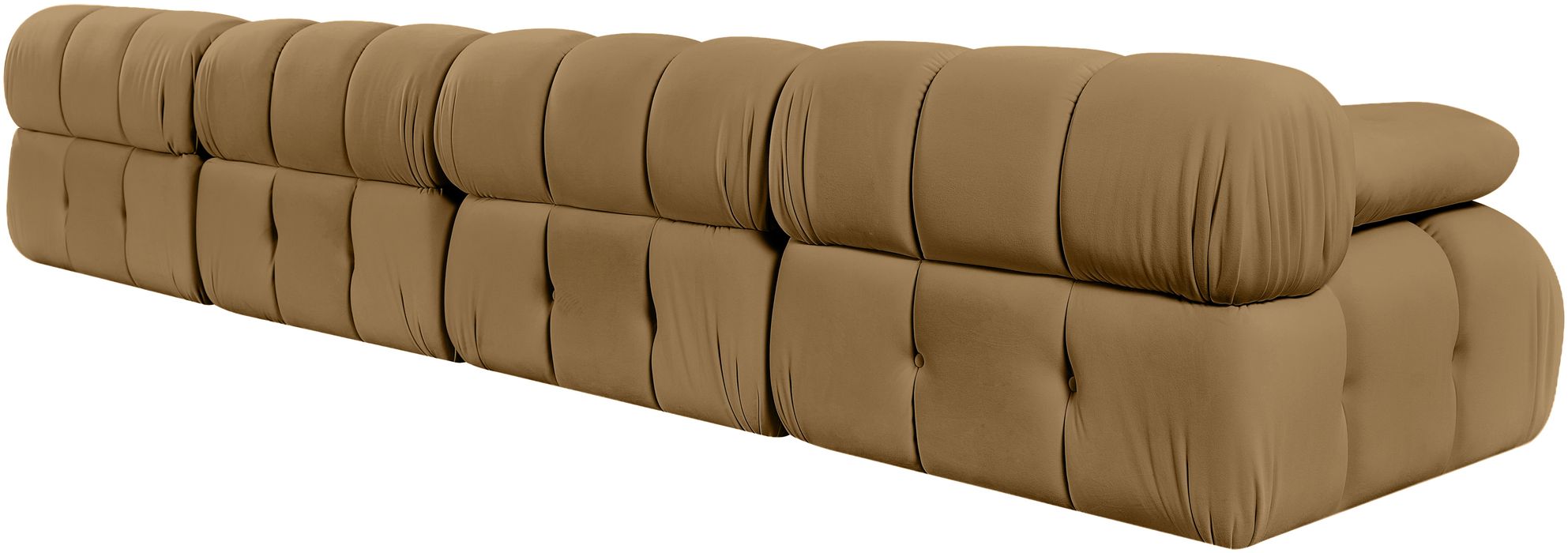 Meridian Furniture - Orin Saddle Velvet Performance Fabric Upholstered 4 pc. Sofa - 671Saddle-S4B - GreatFurnitureDeal