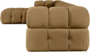 Meridian Furniture - Orin Saddle Velvet Performance Fabric Upholstered 5 pc. Sectional - 671Saddle-Sec5B - GreatFurnitureDeal