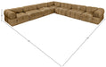 Meridian Furniture - Orin Saddle Velvet Performance Fabric Upholstered 7 pc. Sectional - 671Saddle-Sec7A - GreatFurnitureDeal