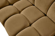 Meridian Furniture - Orin Saddle Velvet Performance Fabric Upholstered 7 pc. Sectional - 671Saddle-Sec7C - GreatFurnitureDeal