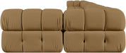 Meridian Furniture - Orin Saddle Velvet Performance Fabric Upholstered 7 pc. Sectional - 671Saddle-Sec7F - GreatFurnitureDeal