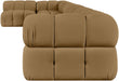 Meridian Furniture - Orin Saddle Velvet Performance Fabric Upholstered 7 pc. Sectional - 671Saddle-Sec7F - GreatFurnitureDeal
