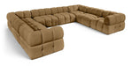 Meridian Furniture - Orin Saddle Velvet Performance Fabric Upholstered 8 pc. Sectional - 671Saddle-Sec8A - GreatFurnitureDeal