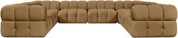 Meridian Furniture - Orin Saddle Velvet Performance Fabric Upholstered 8 pc. Sectional - 671Saddle-Sec8A - GreatFurnitureDeal