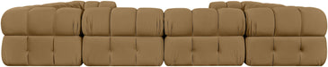 Meridian Furniture - Orin Saddle Velvet Performance Fabric Upholstered 8 pc. Sectional - 671Saddle-Sec8A - GreatFurnitureDeal