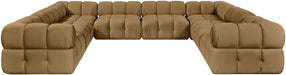 Meridian Furniture - Orin Saddle Velvet Performance Fabric Upholstered 8 pc. Sectional - 671Saddle-Sec8A - GreatFurnitureDeal