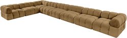 Meridian Furniture - Orin Saddle Velvet Performance Fabric Upholstered 8 pc. Sectional - 671Saddle-Sec8B - GreatFurnitureDeal