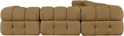 Meridian Furniture - Orin Saddle Velvet Performance Fabric Upholstered 8 pc. Sectional - 671Saddle-Sec8B - GreatFurnitureDeal