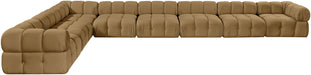 Meridian Furniture - Orin Saddle Velvet Performance Fabric Upholstered 8 pc. Sectional - 671Saddle-Sec8B - GreatFurnitureDeal