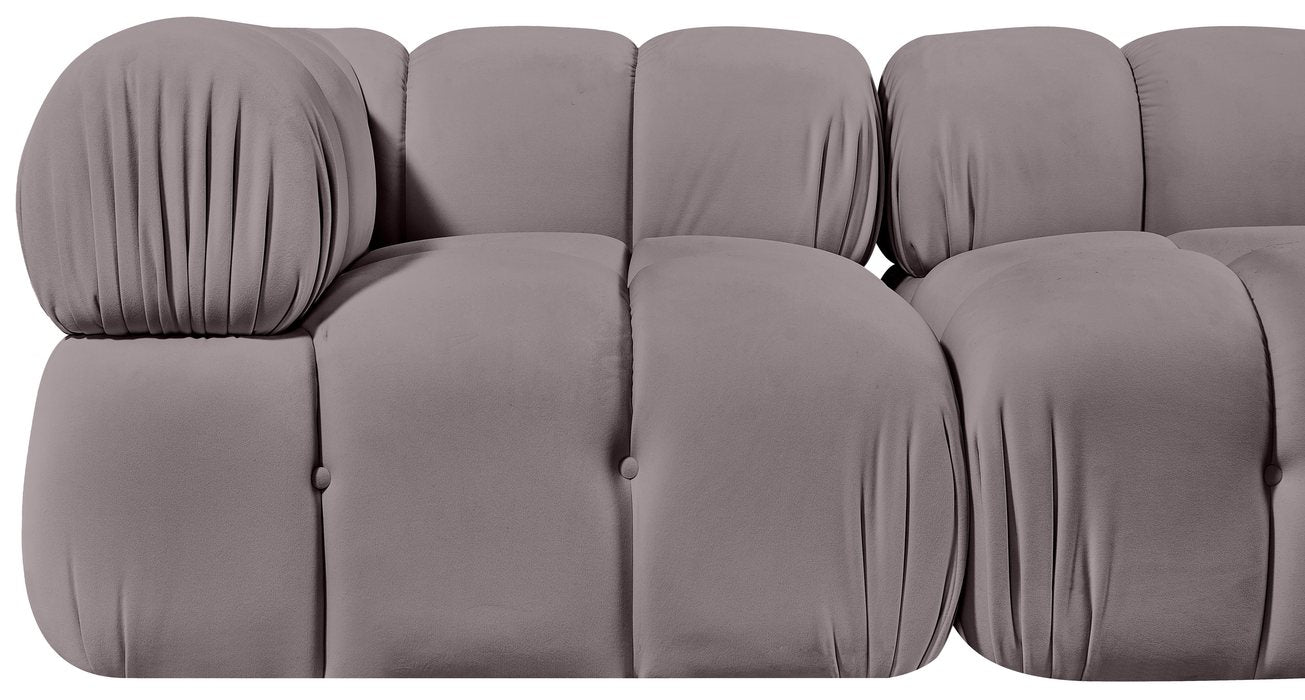 Meridian Furniture - Orin Taupe Velvet Performance Fabric Upholstered 2 pc. Sofa - 671Taupe-S2A - GreatFurnitureDeal
