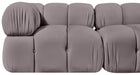 Meridian Furniture - Orin Taupe Velvet Performance Fabric Upholstered 2 pc. Sofa - 671Taupe-S2A - GreatFurnitureDeal