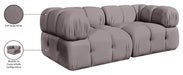Meridian Furniture - Orin Taupe Velvet Performance Fabric Upholstered 2 pc. Sofa - 671Taupe-S2A - GreatFurnitureDeal