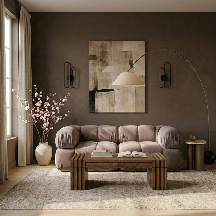 Meridian Furniture - Orin Taupe Velvet Performance Fabric Upholstered 2 pc. Sofa - 671Taupe-S2A - GreatFurnitureDeal