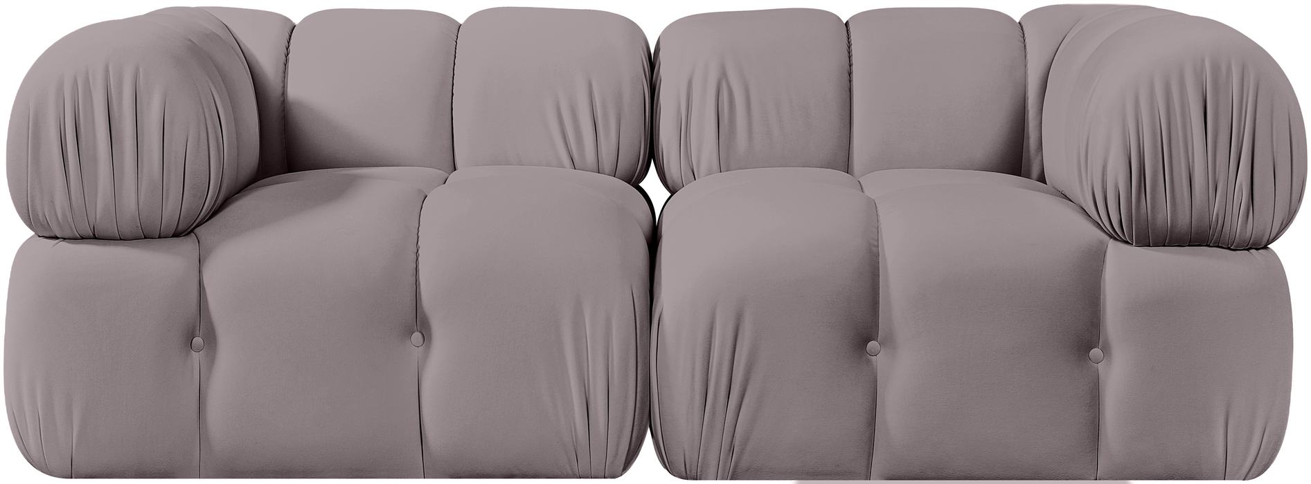 Meridian Furniture - Orin Taupe Velvet Performance Fabric Upholstered 2 pc. Sofa - 671Taupe-S2A - GreatFurnitureDeal