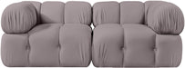 Meridian Furniture - Orin Taupe Velvet Performance Fabric Upholstered 2 pc. Sofa - 671Taupe-S2A - GreatFurnitureDeal
