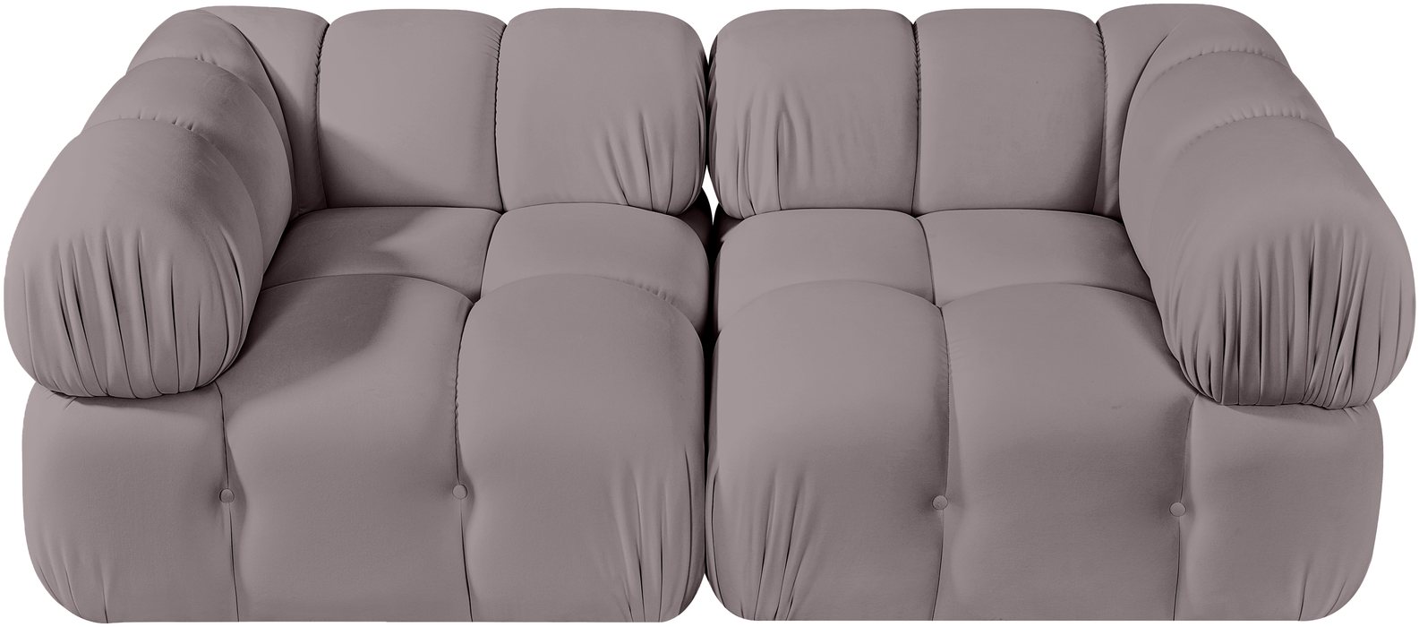 Meridian Furniture - Orin Taupe Velvet Performance Fabric Upholstered 2 pc. Sofa - 671Taupe-S2A - GreatFurnitureDeal