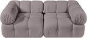 Meridian Furniture - Orin Taupe Velvet Performance Fabric Upholstered 2 pc. Sofa - 671Taupe-S2A - GreatFurnitureDeal