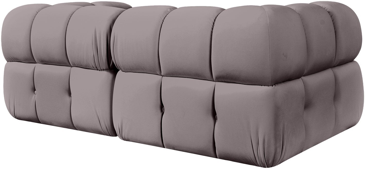 Meridian Furniture - Orin Taupe Velvet Performance Fabric Upholstered 2 pc. Sofa - 671Taupe-S2A - GreatFurnitureDeal