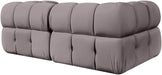 Meridian Furniture - Orin Taupe Velvet Performance Fabric Upholstered 2 pc. Sofa - 671Taupe-S2A - GreatFurnitureDeal