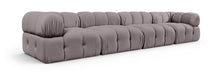 Meridian Furniture - Orin Taupe Velvet Performance Fabric Upholstered 4 pc. Sofa - 671Taupe-S4A - GreatFurnitureDeal